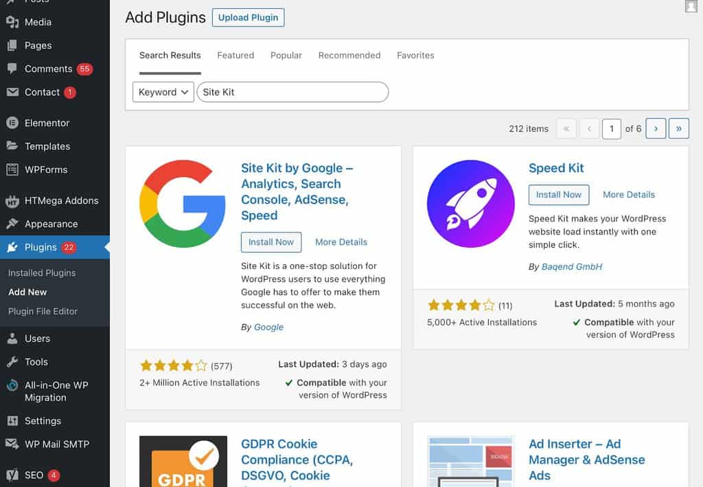 site kit by google plugin