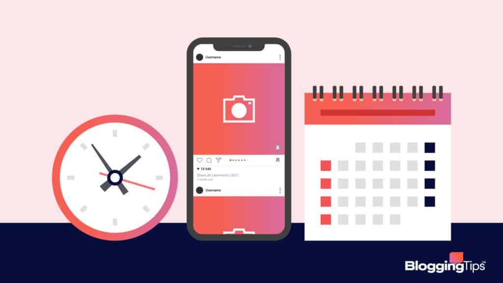 vector graphic showing an illustration of the best time to post on instagram