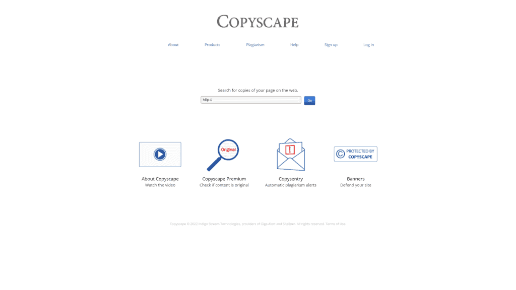 copyscape homepage screenshot 1