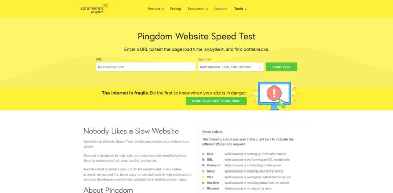 vector graphic showing a pingdom speed text screenshot