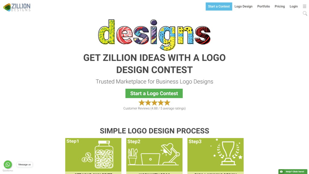 zilliondesigns homepage screenshot 1