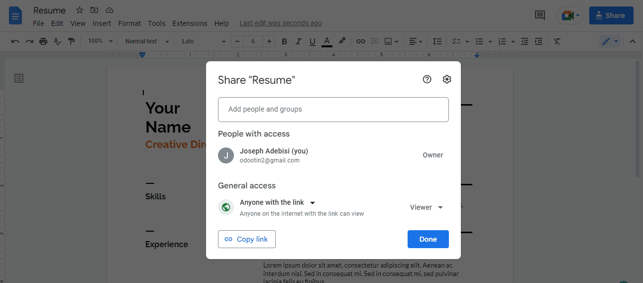 03 google docs share settings anyone with the link