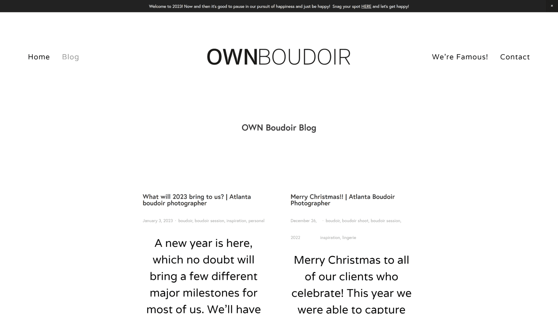 own boudoir blog homepage
