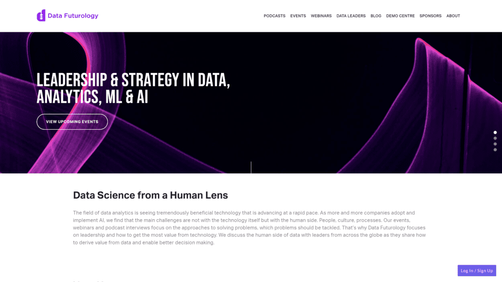 datafuturology homepage screenshot 1