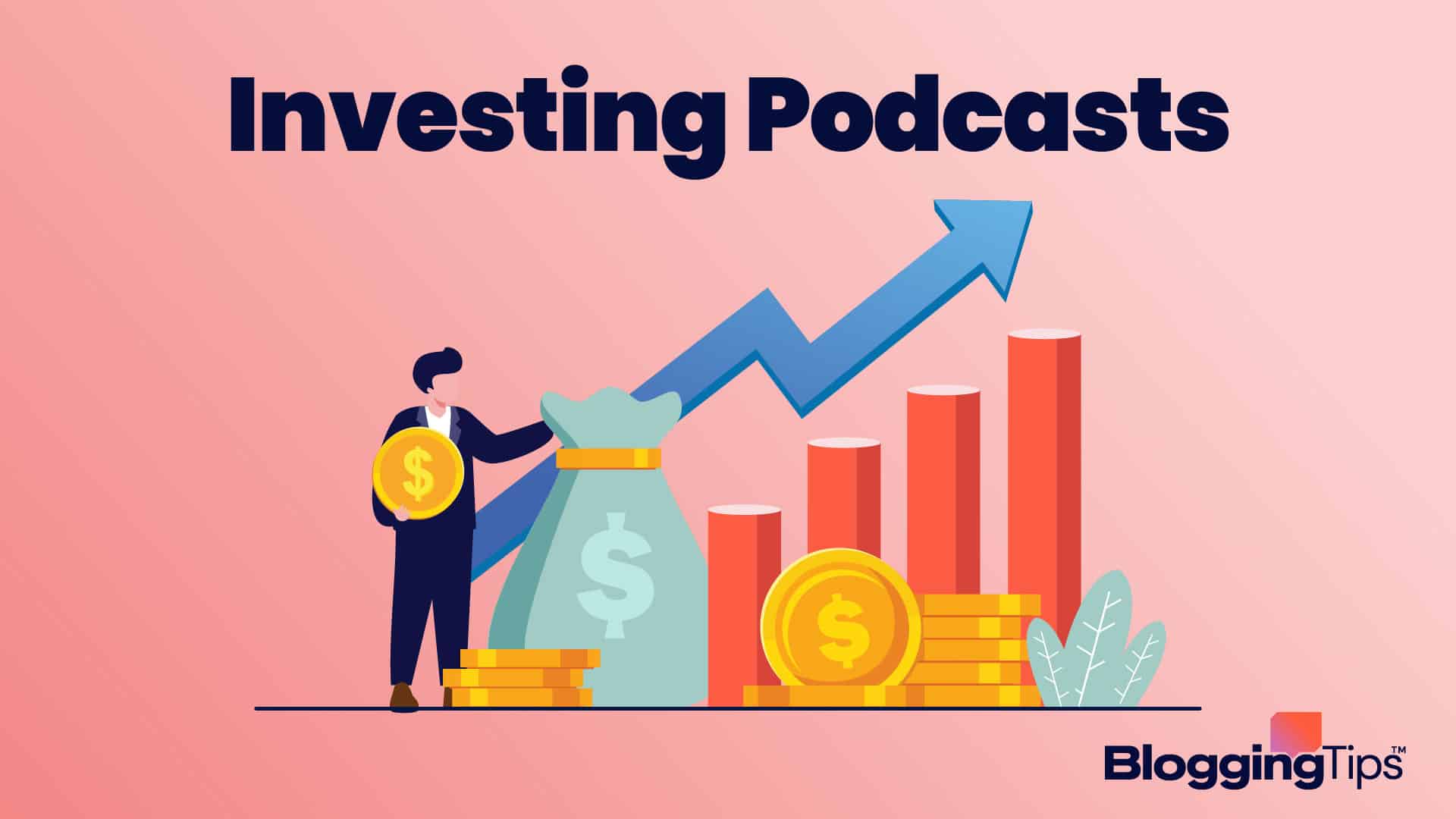 vector graphic showing an illustration of investing podcasts