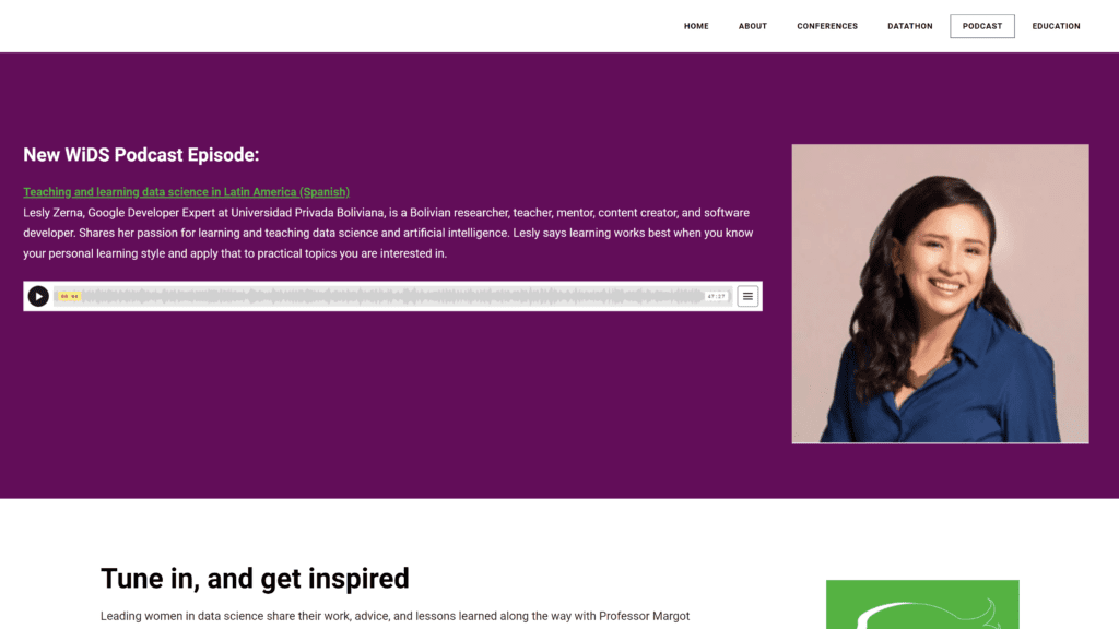 women in data science homepage screenshot 1
