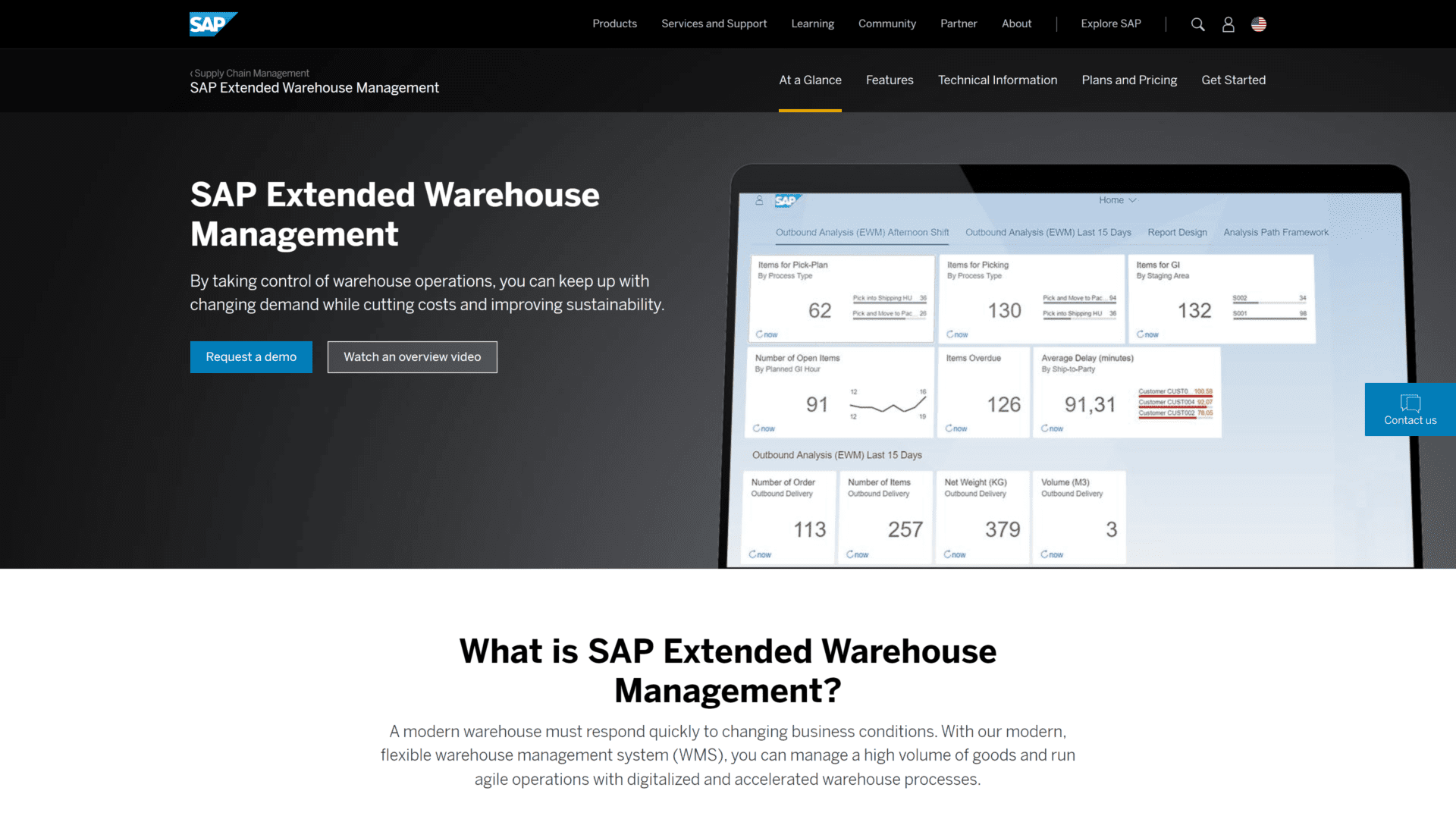 screenshot of the sap business one homepage