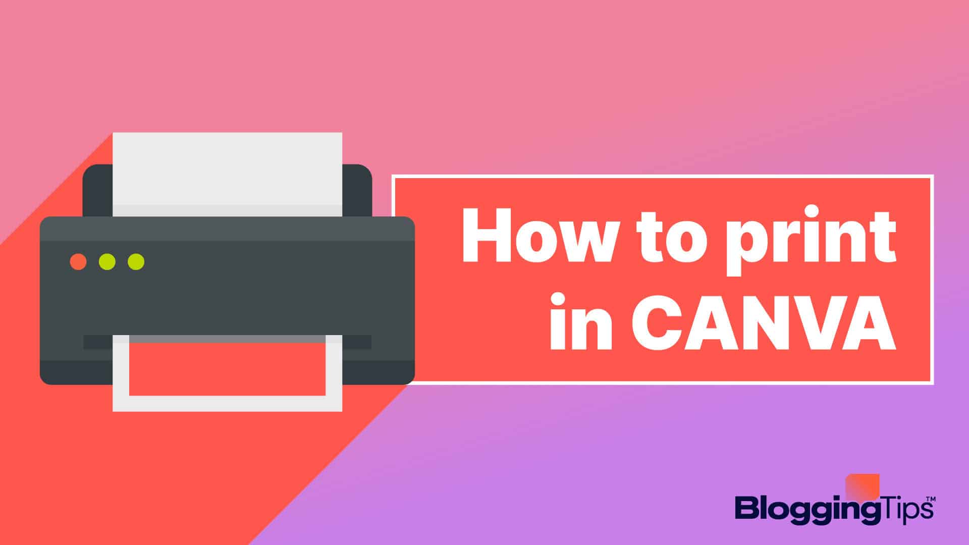 vector graphic showing an illustration of how to print in canva