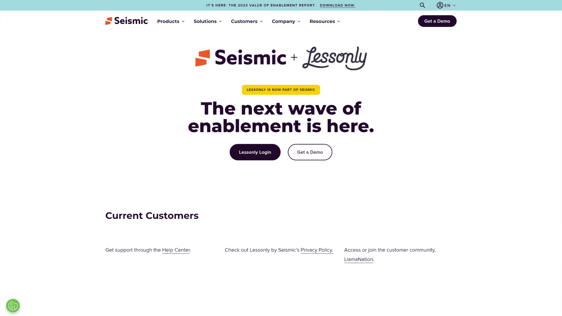 lessonly homepage screenshot 1