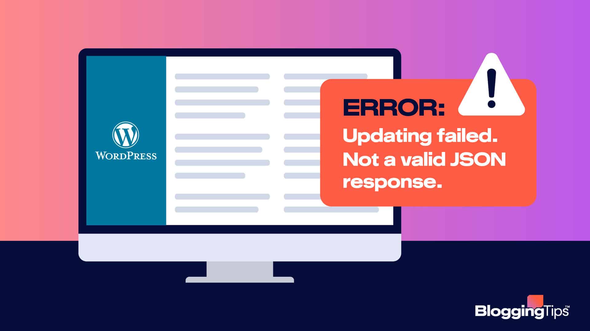 vector graphic showing an illustration of the error 