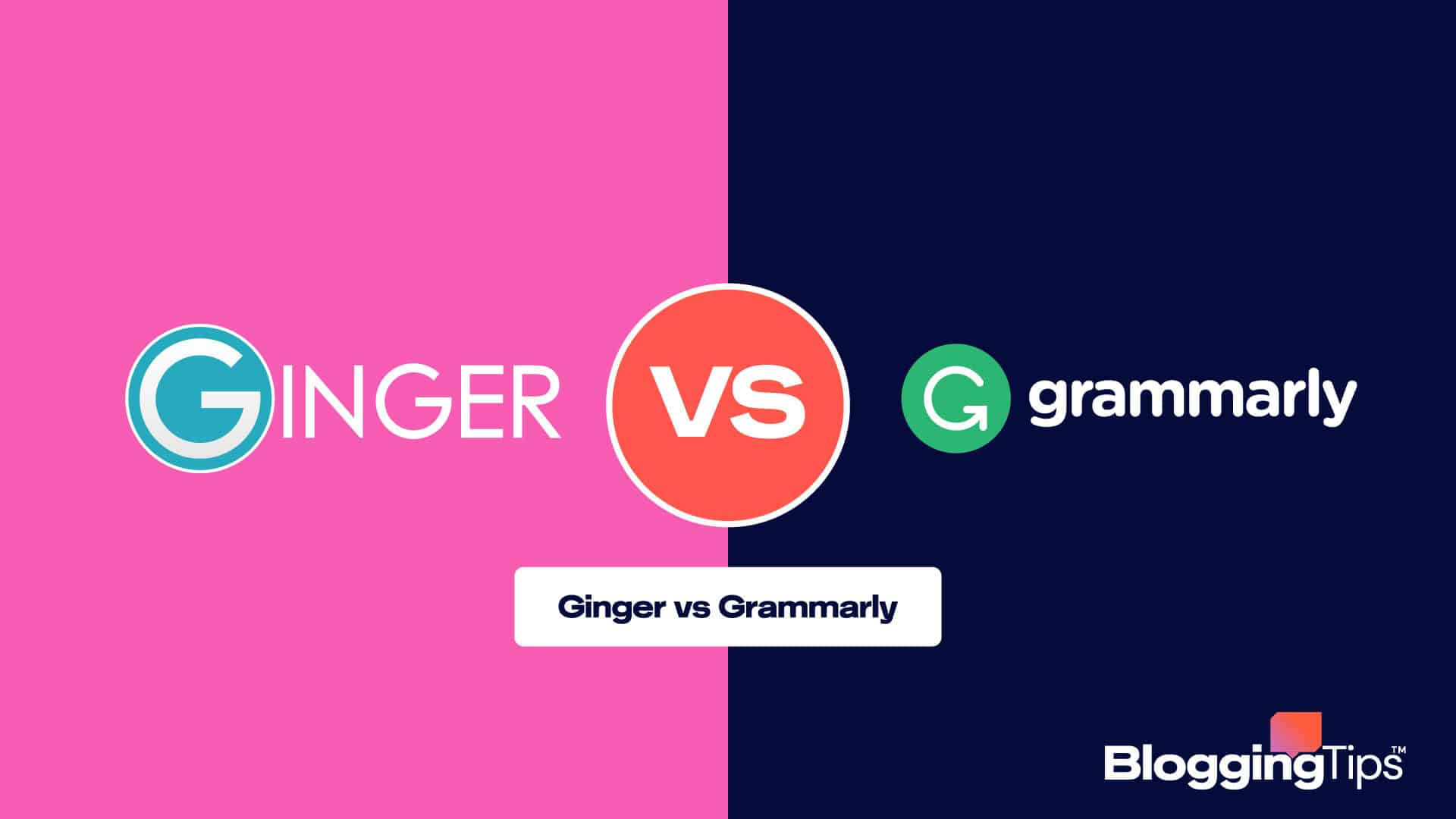 vector graphic showing an illustration of which between ginger and grammarly should be chosen