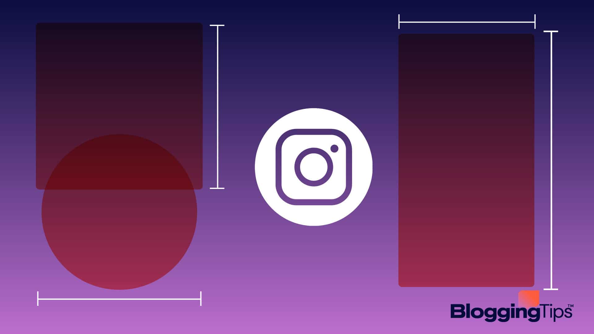vector graphic showing an illustration of Instagram photo size